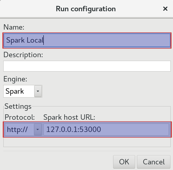 Run Configuration Dialog